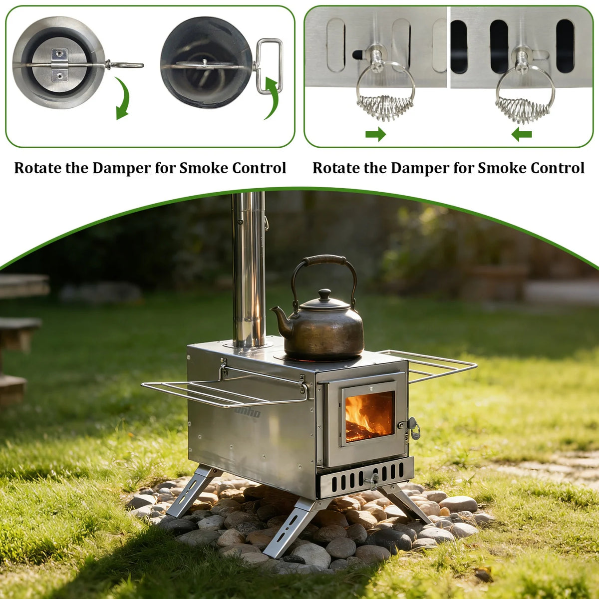 Compact Stainless Steel Wood Burning Stove With Sauna Heater