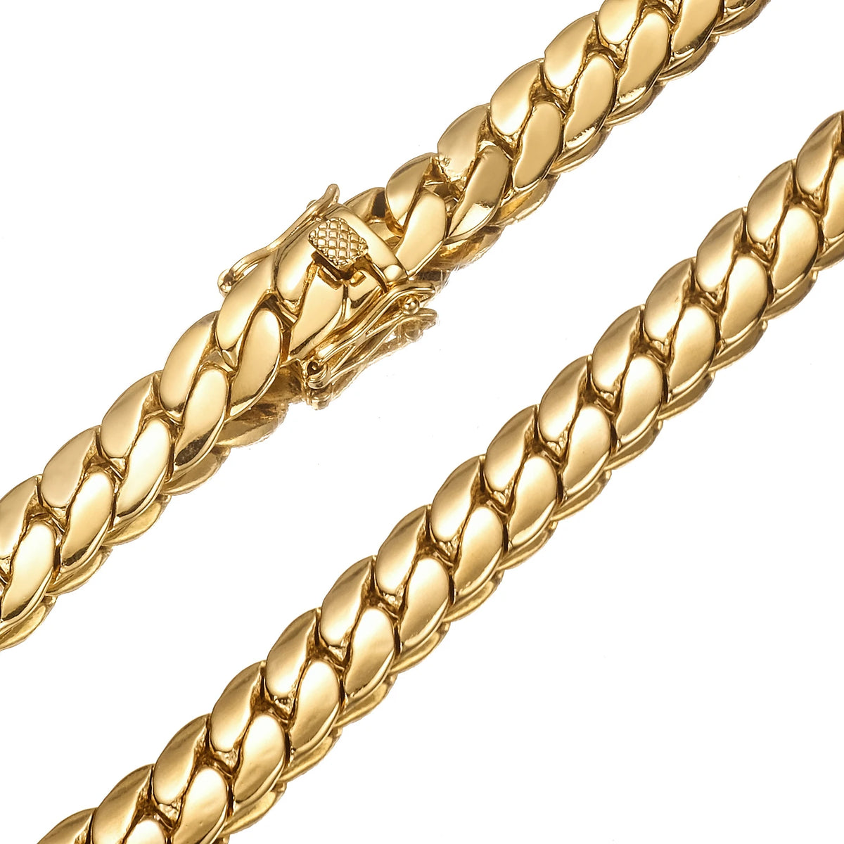 Stainless Steel Cuban Link Chain Necklace For Men Hip Hop