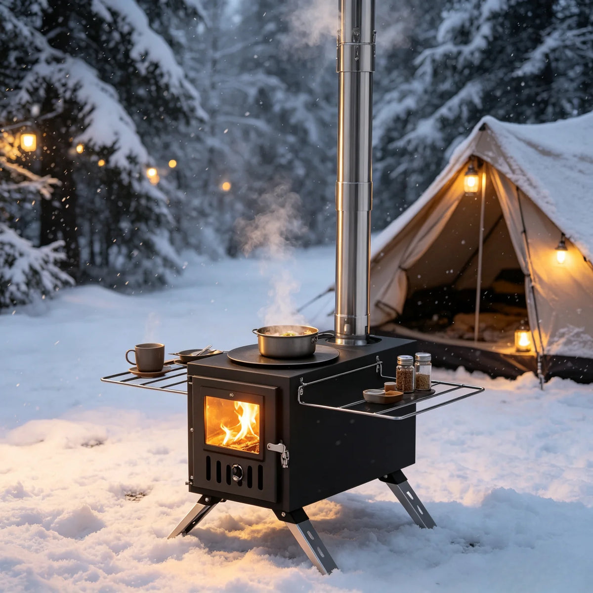 Compact Stainless Steel Wood Burning Stove With Sauna Heater