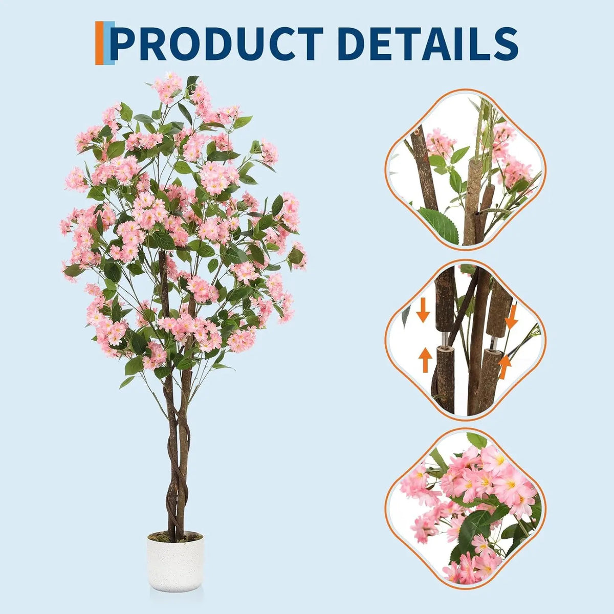 HiMISS Artificial Osmanthus Potted Tree For Indoor Home Decor