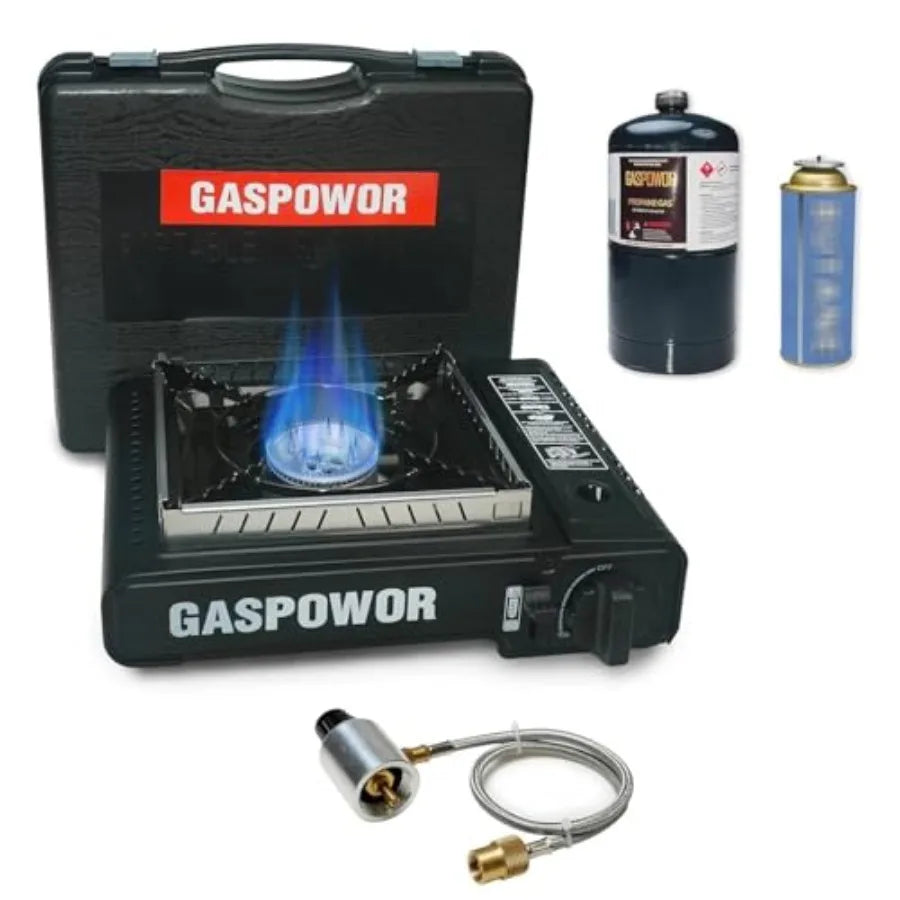 Portable Dual Fuel Propane Butane Stove With Windblocker And Automatic Ignition