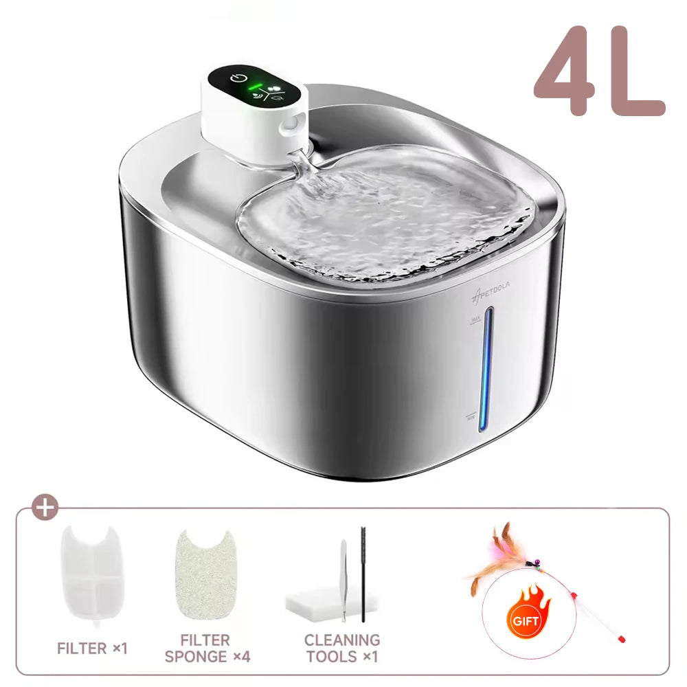 APETDOLA Wireless Pet Water Fountain With Automatic Sensor