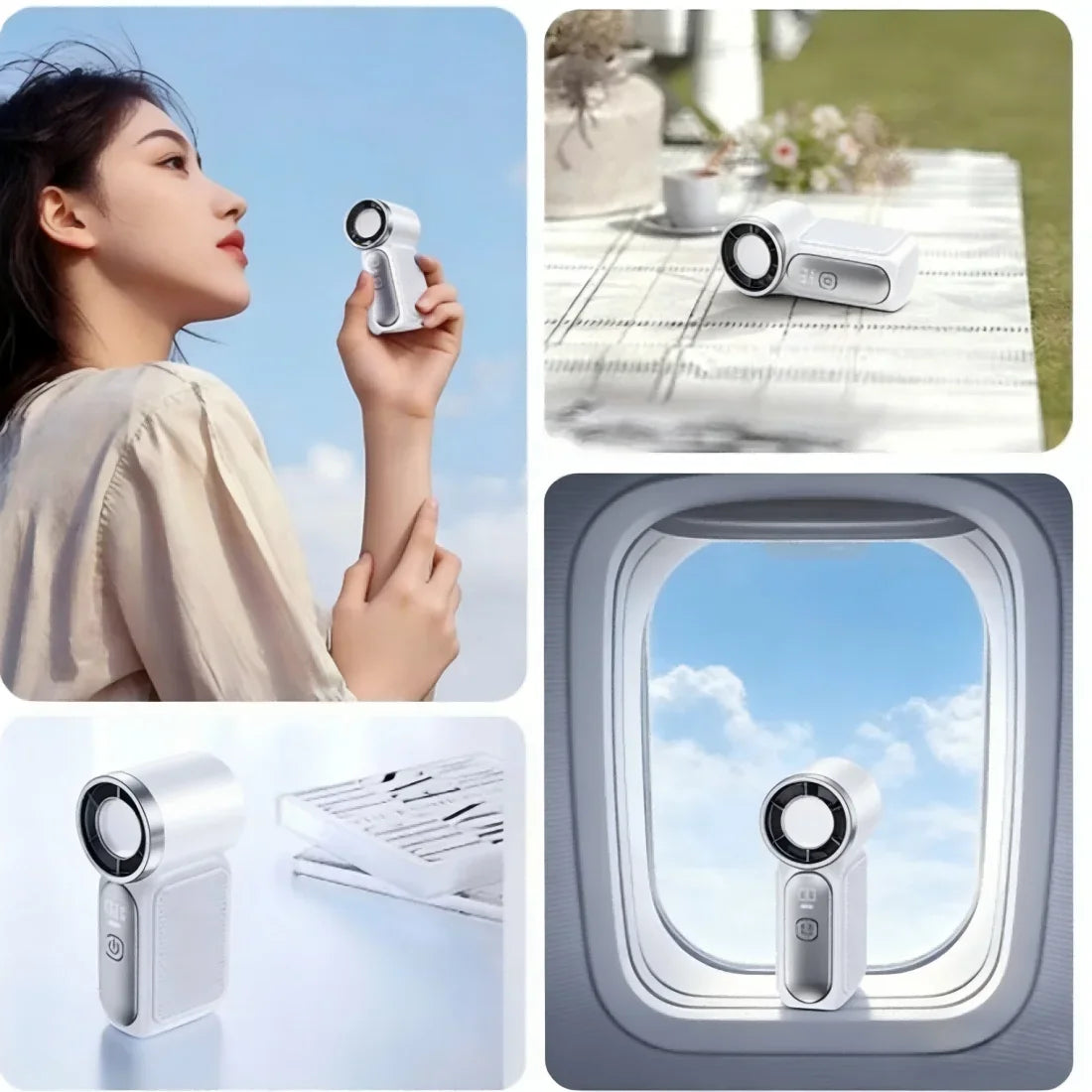 Portable USB Rechargeable Turbo Handheld Fan For Outdoor Cooling
