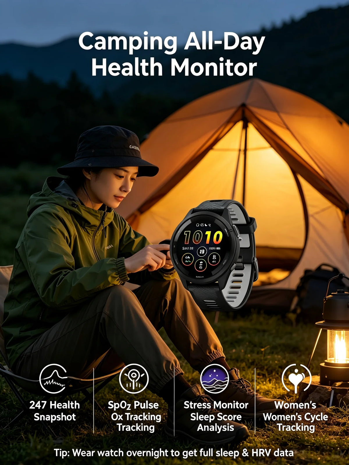 Garmin Forerunner 265 Smartwatch Featuring Multiband Navigation Health Tracker
