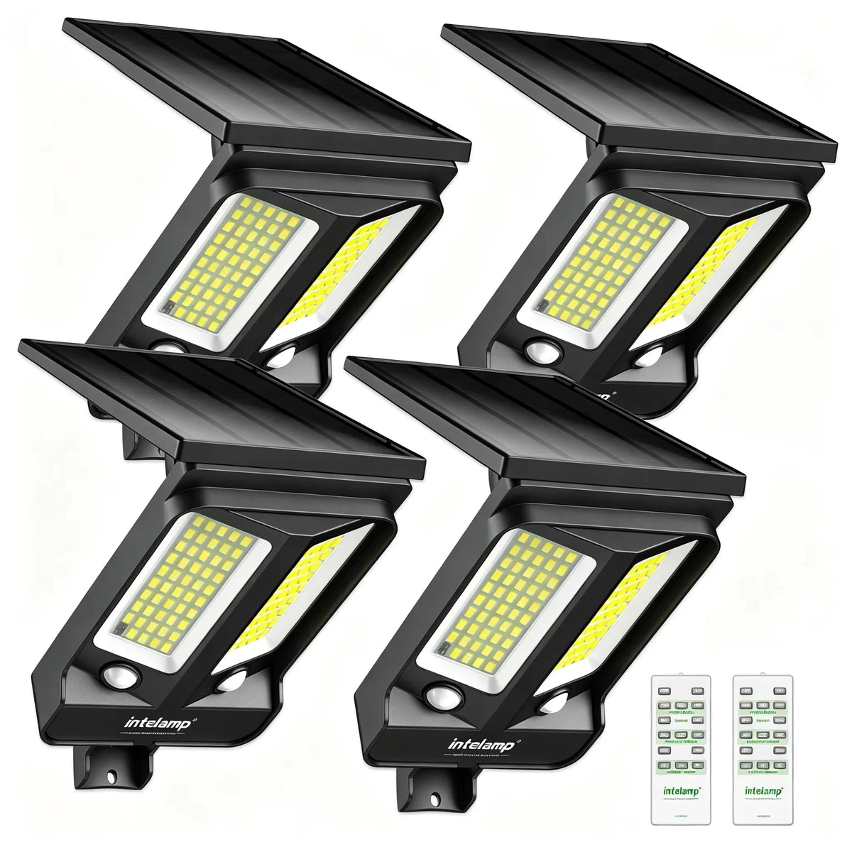 Intelamp Solar Street Light Dual Motion Sensor Outdoor Security Flood