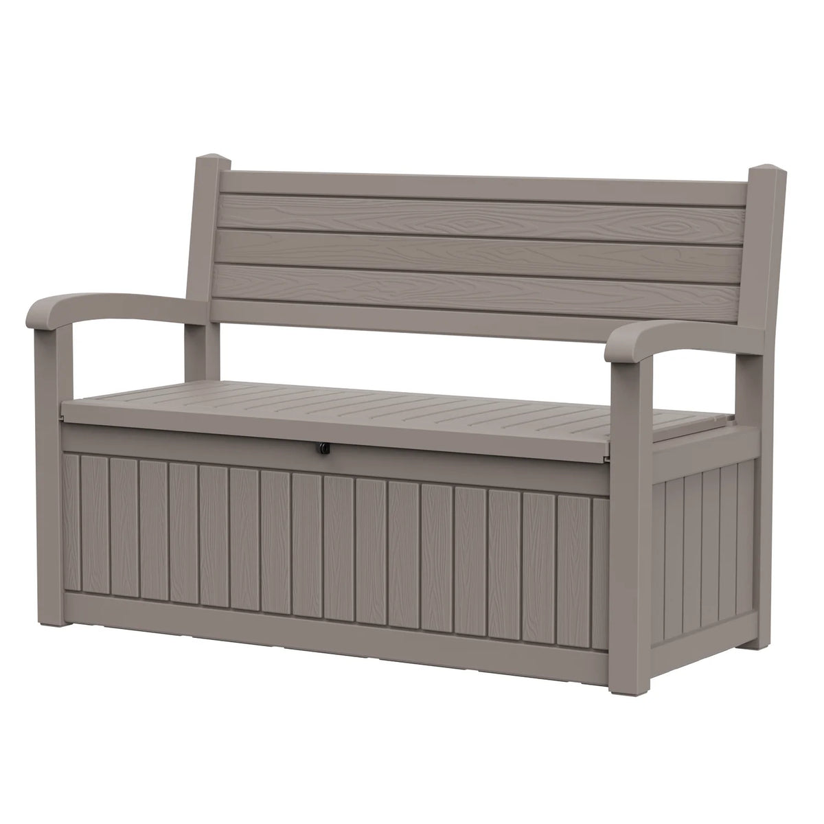 Weather Resistant Outdoor Patio Bench With Built In Storage Compartment