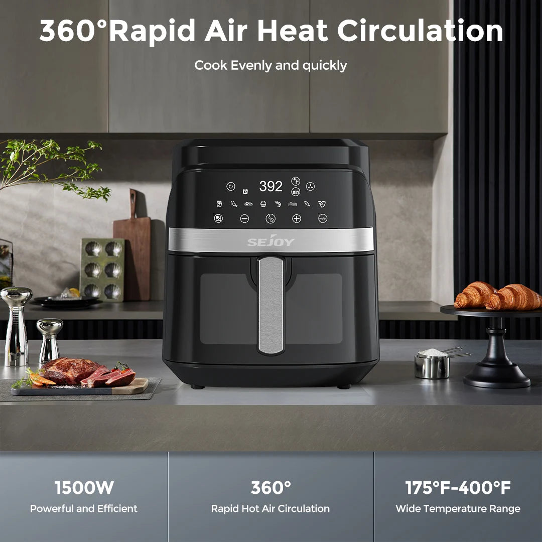 SEJOY Multifunction Air Fryer Oven for Frying Roasting and Baking