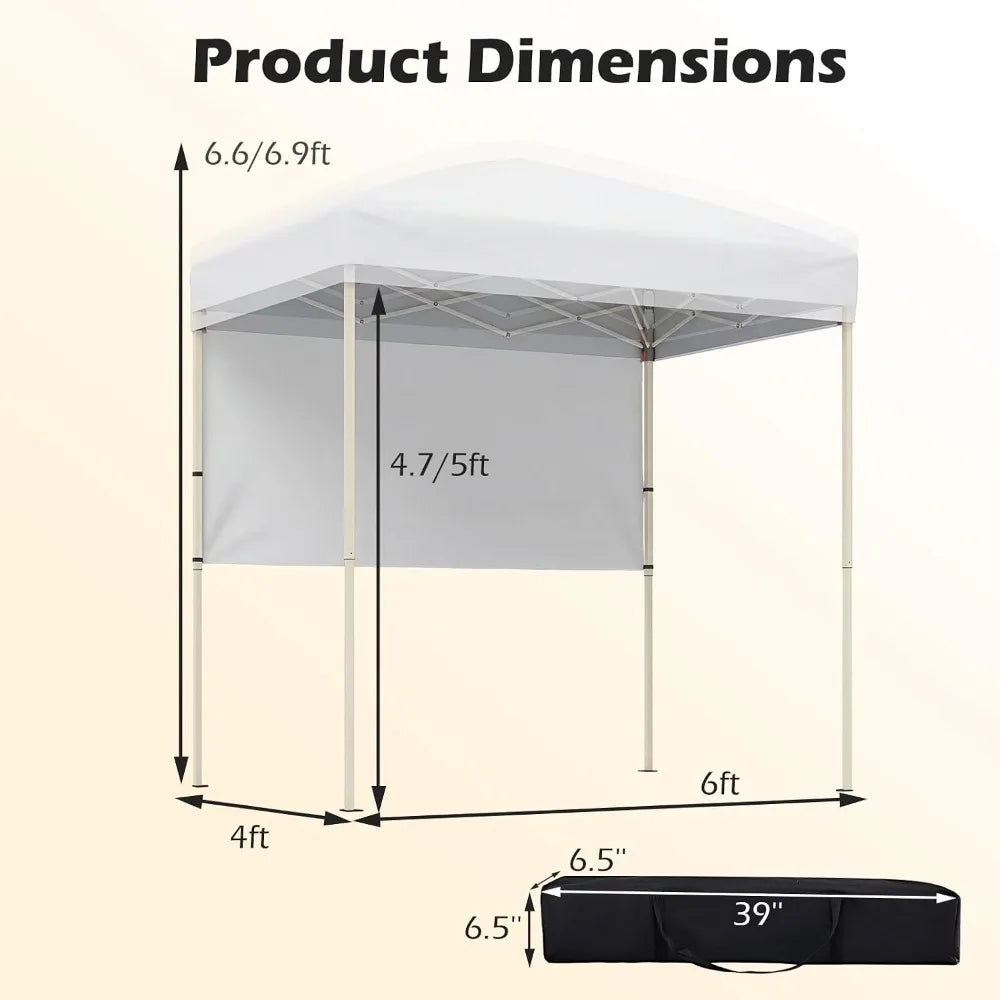 Tangkula UPF 50 Protection Pop Up Canopy Tent With Sidewall