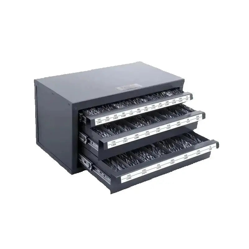 SucceBuy Steel Drill Bit Dispenser Organizer Cabinet With Drawers