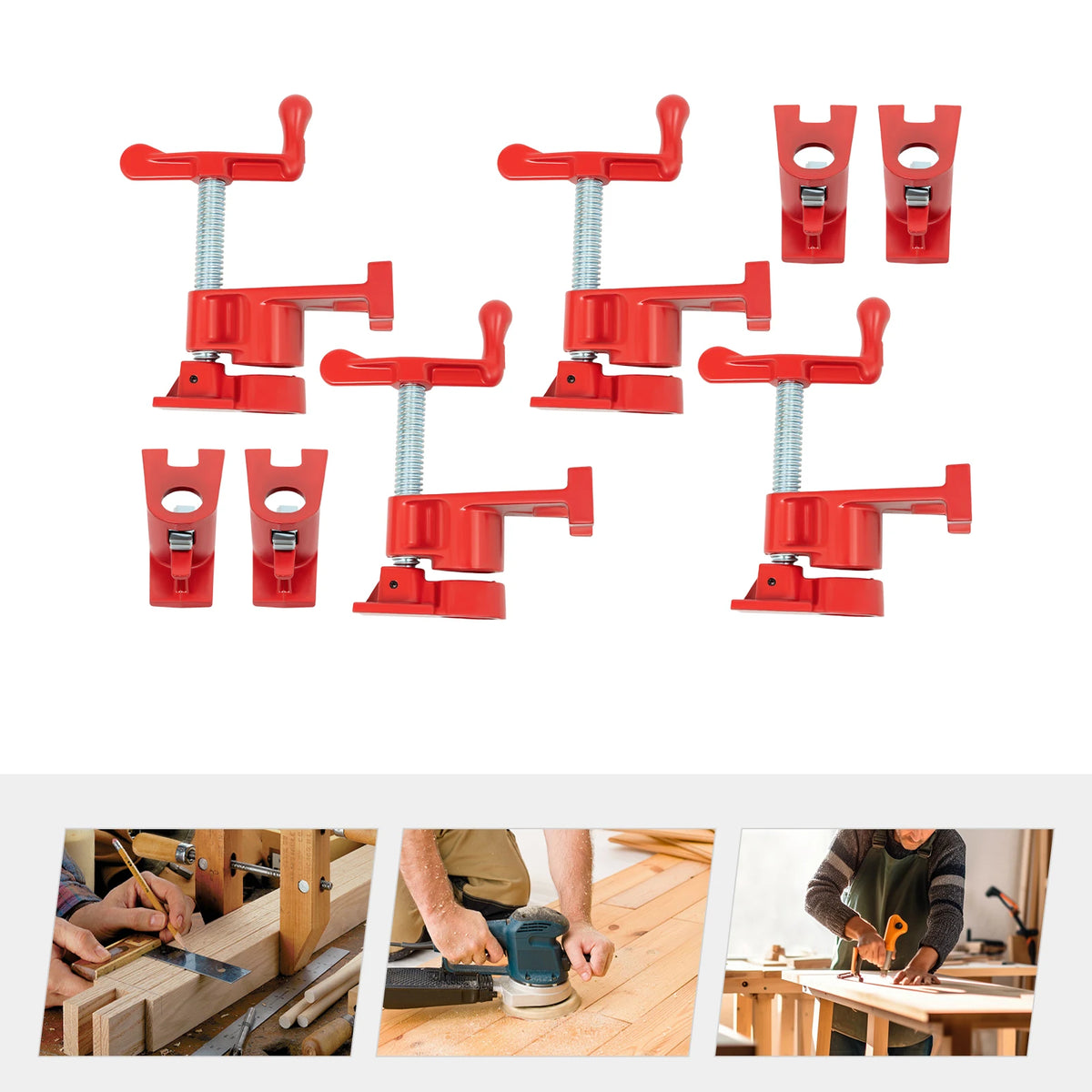Heavy Duty Cast Iron Woodworking Clamps With Quick Release Design