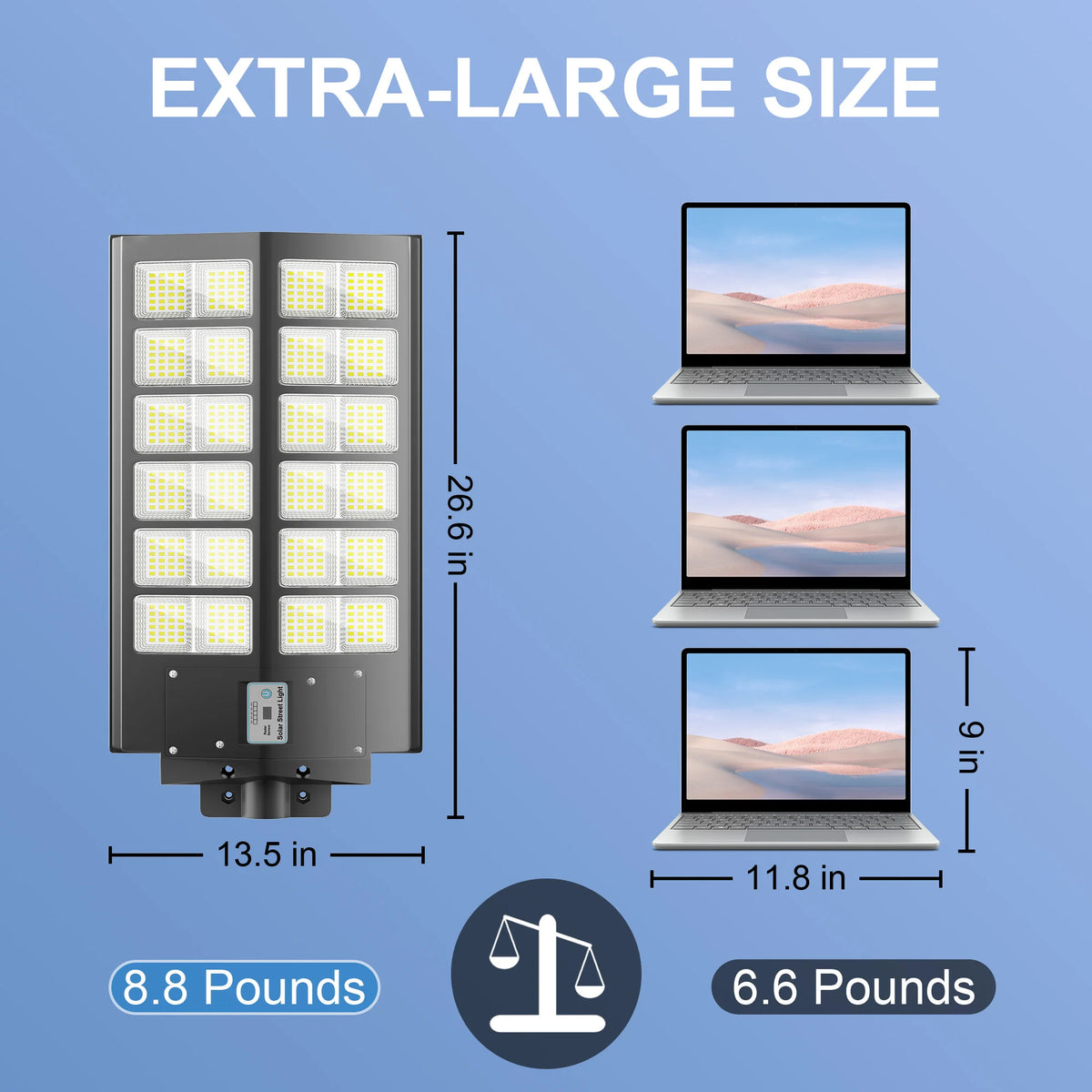 Commercial Solar LED Flood Light With Motion Sensor Remote Control