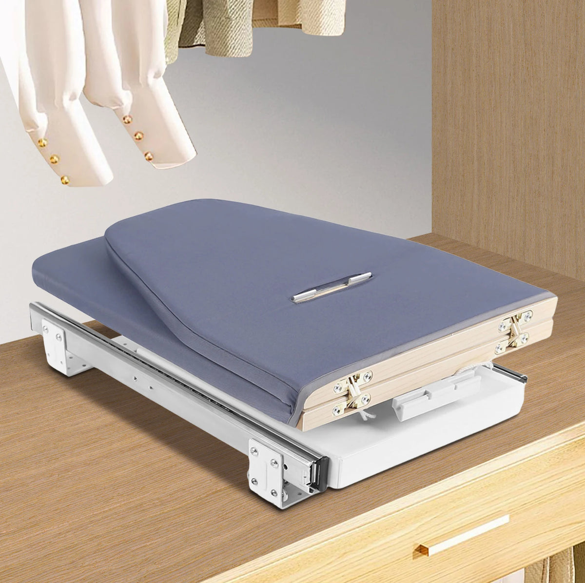 Modern Retractable Ironing Board With Space Saving Design