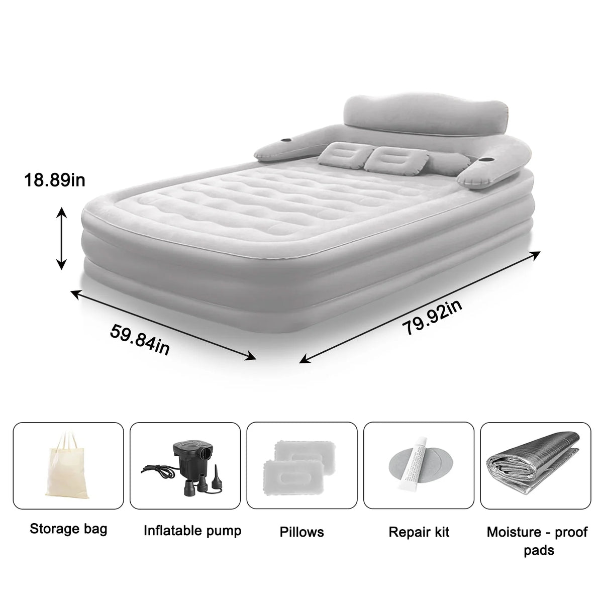 Automatic Inflatable Camping Mattress With Built In Pump