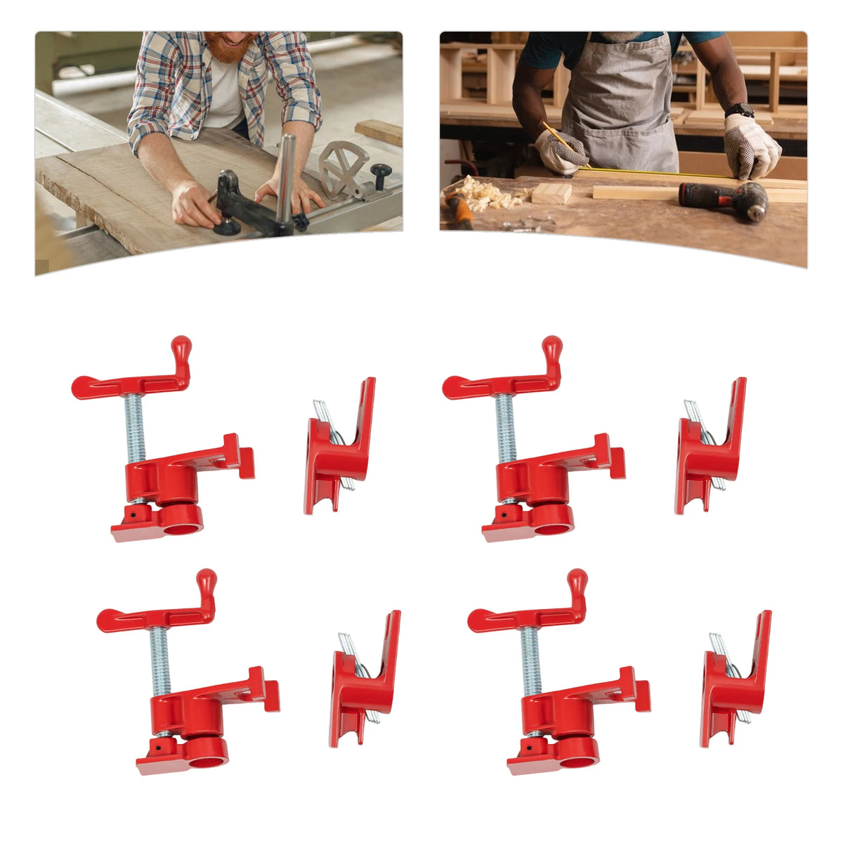 Heavy Duty Cast Iron Woodworking Clamps With Quick Release Design