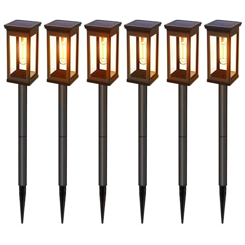 FAMCDC LED Solar Pathway Lights For Outdoor Garden Landscaping