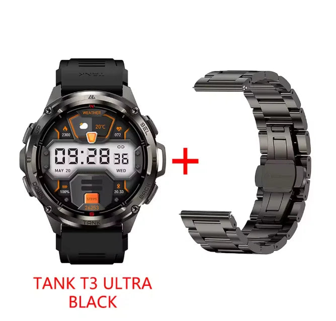 KOSPET TANK T3 Ultra GPS Rugged AMOLED Fitness Smart Watch