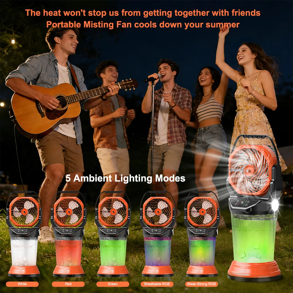 Rechargeable Portable Misting Fan With Large 2L Water Tank