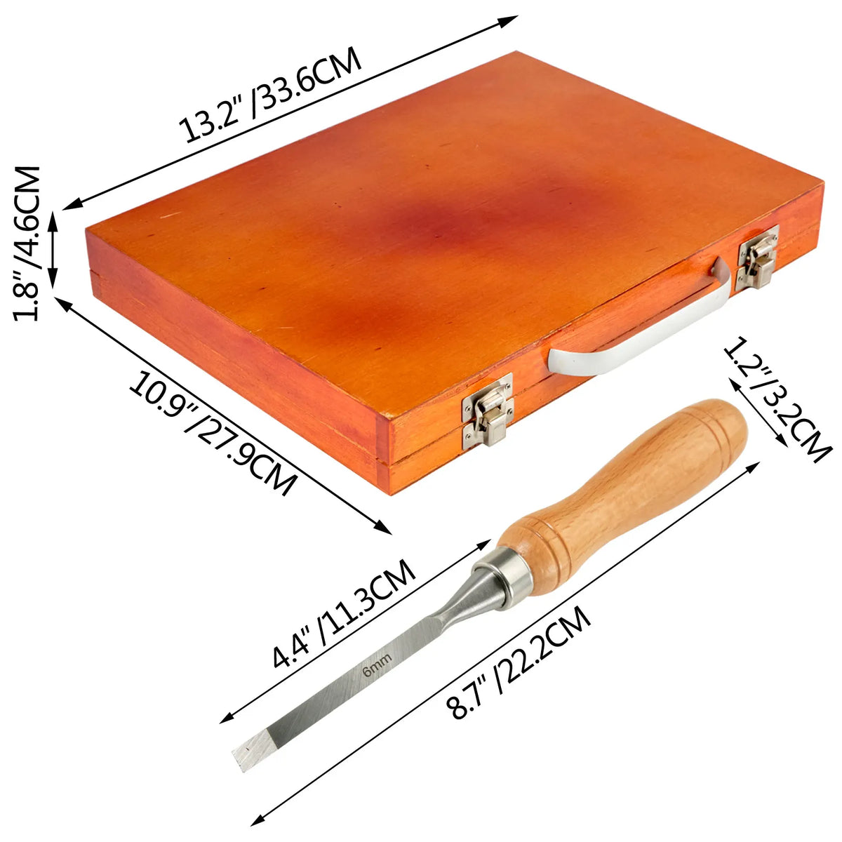 SucceBuy Professional Wood Lathe Chisel Set With Storage Case