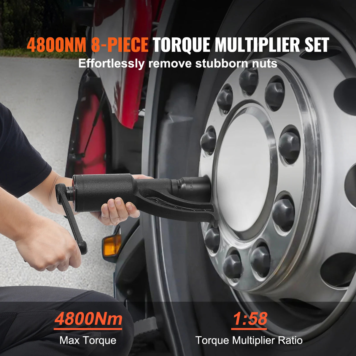 SucceBuy Heavy Duty Torque Multiplier Wrench Set With Case