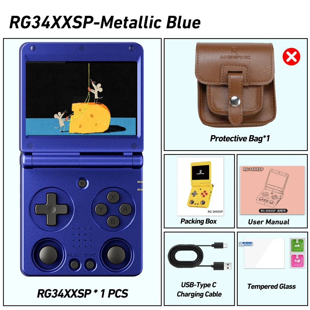 Anbernic RG34XXSP Linux Retro Handheld Game Console With TV Output