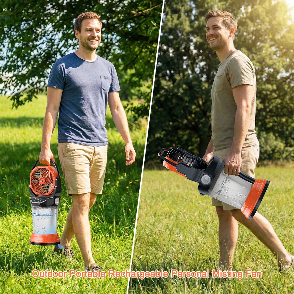 Rechargeable Portable Misting Fan With Large 2L Water Tank