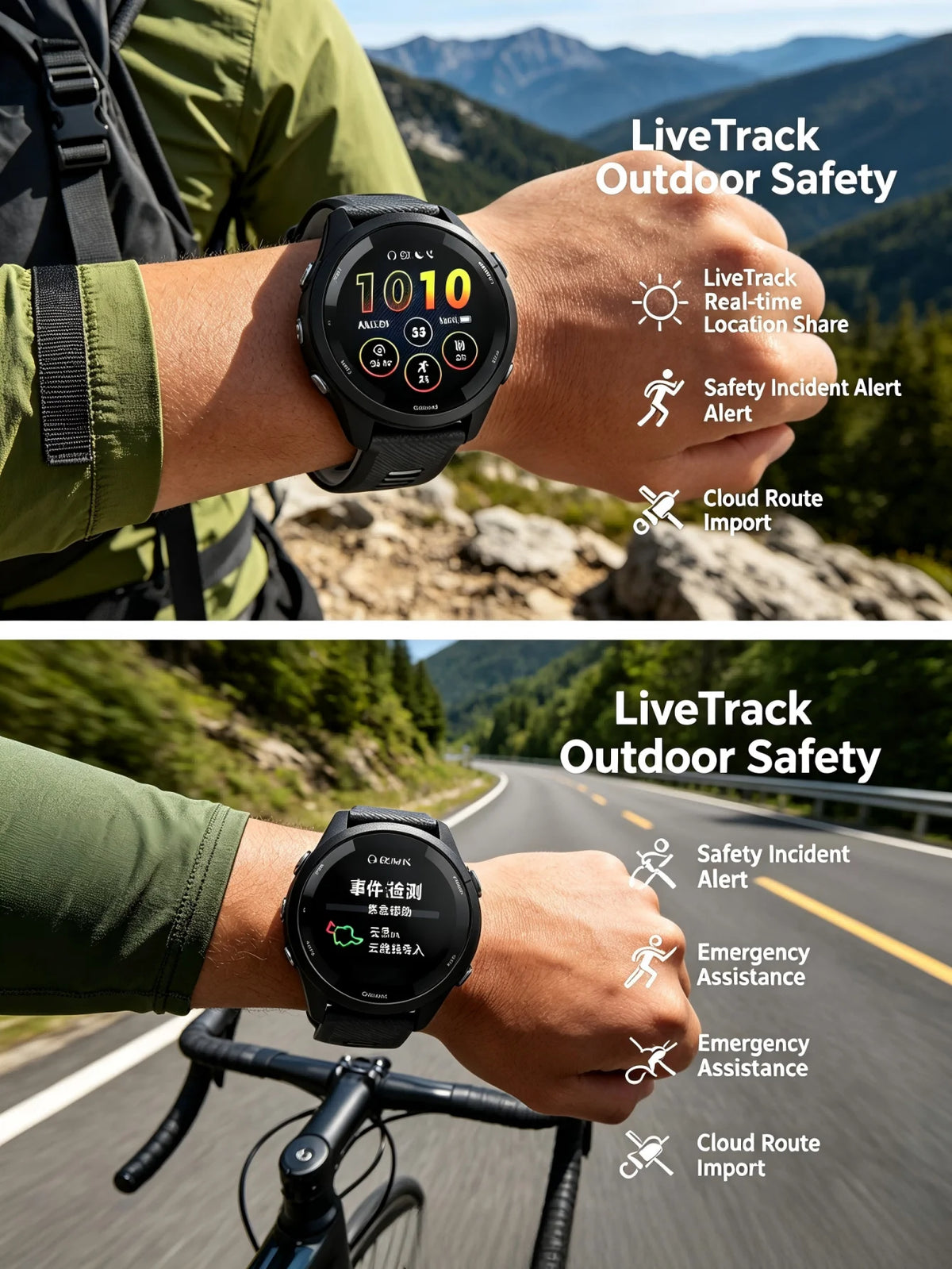 Garmin Forerunner 265 Smartwatch Featuring Multiband Navigation Health Tracker