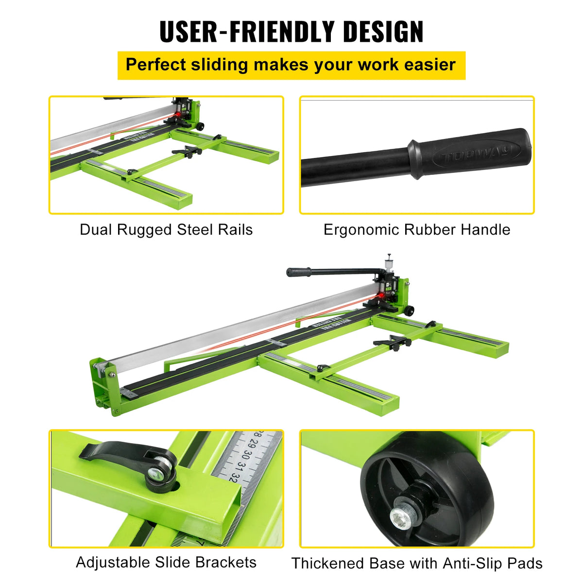 Manual Tile Cutter With Infrared Laser Positioning For Precision Cuts