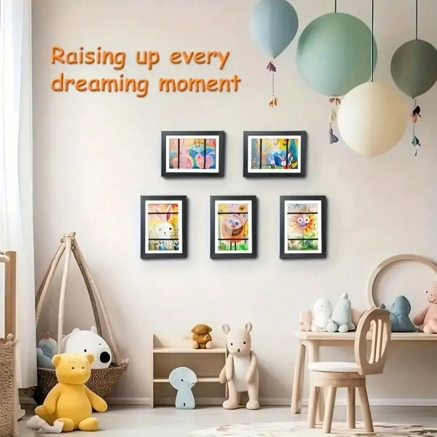 Foldable Magnetic Display Frame For Children Art And Photos