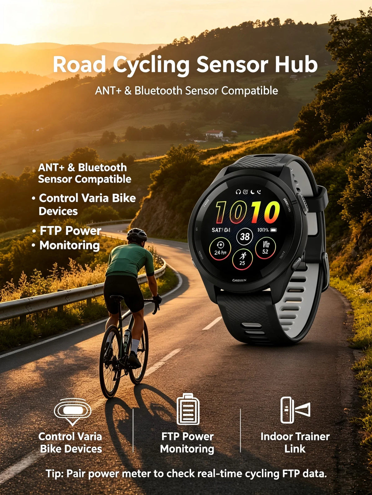 Garmin Forerunner 265 Smartwatch Featuring Multiband Navigation Health Tracker