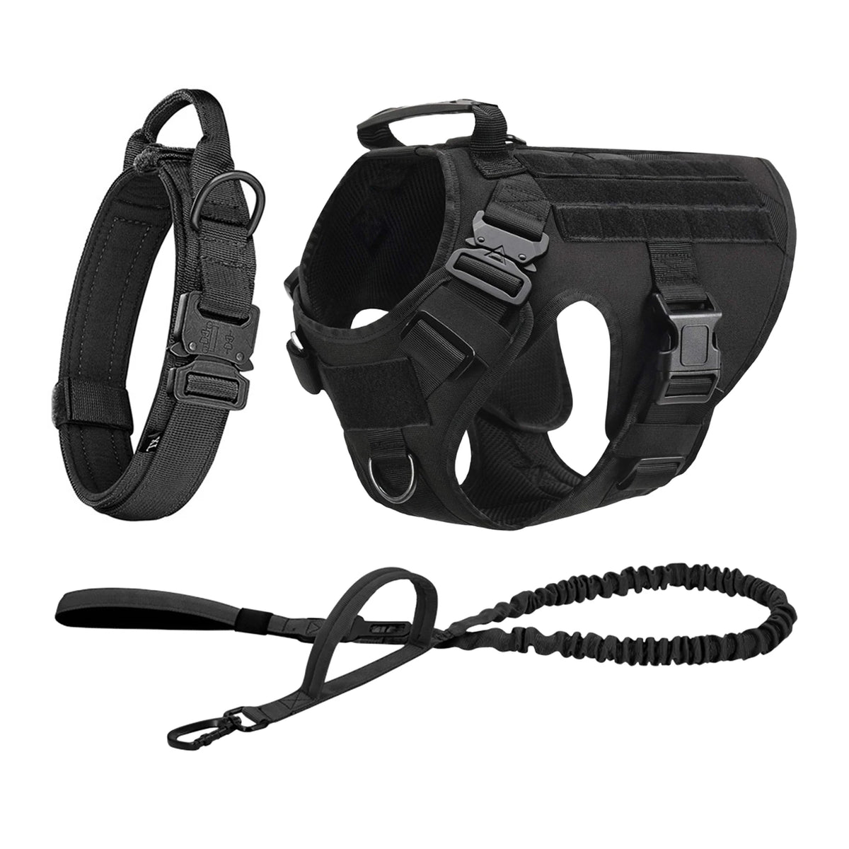 PetraVel Tactical Dog Harness With Quick Release Buckle