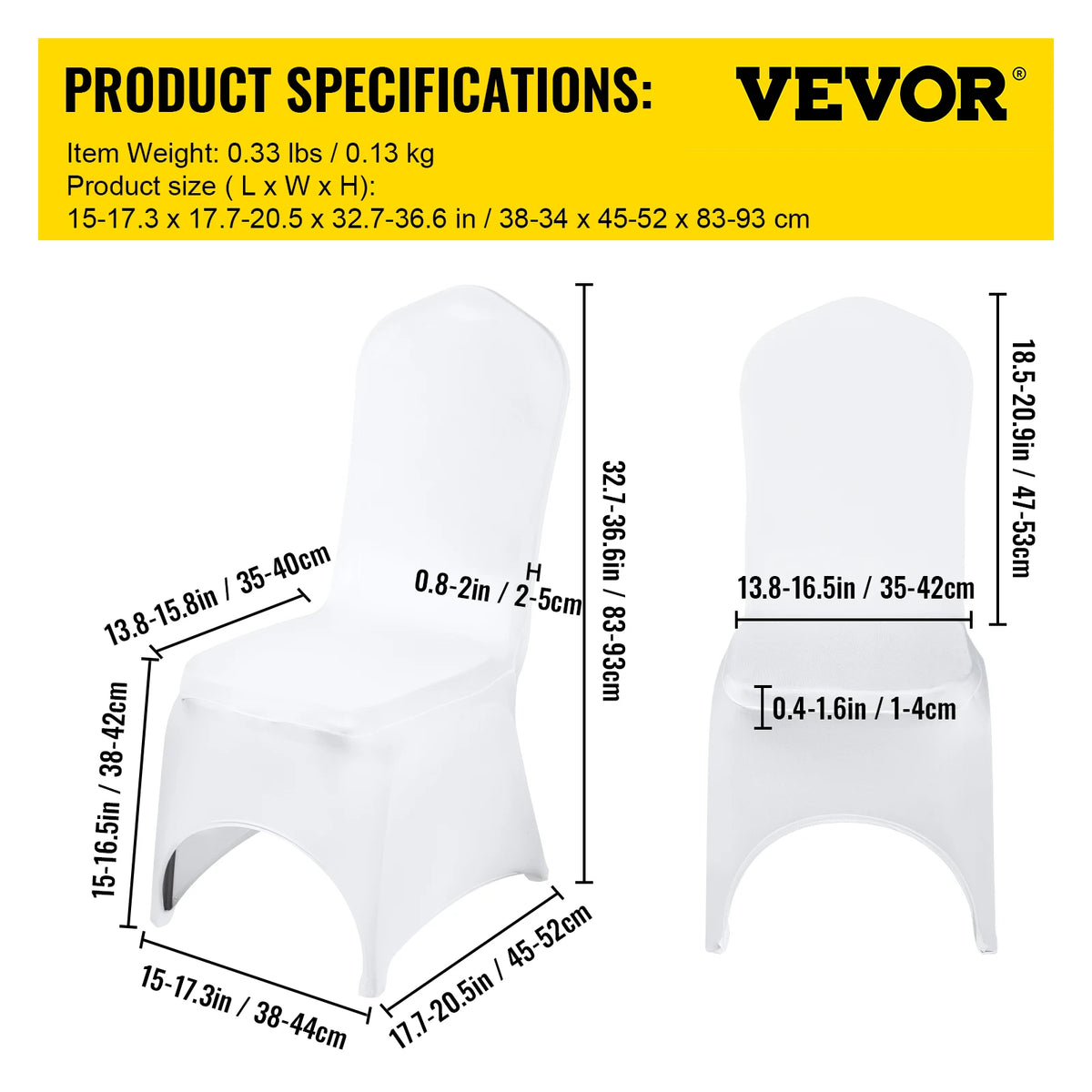 SucceBuy Stretch Spandex Chair Covers for Weddings Banquets and Restaurants