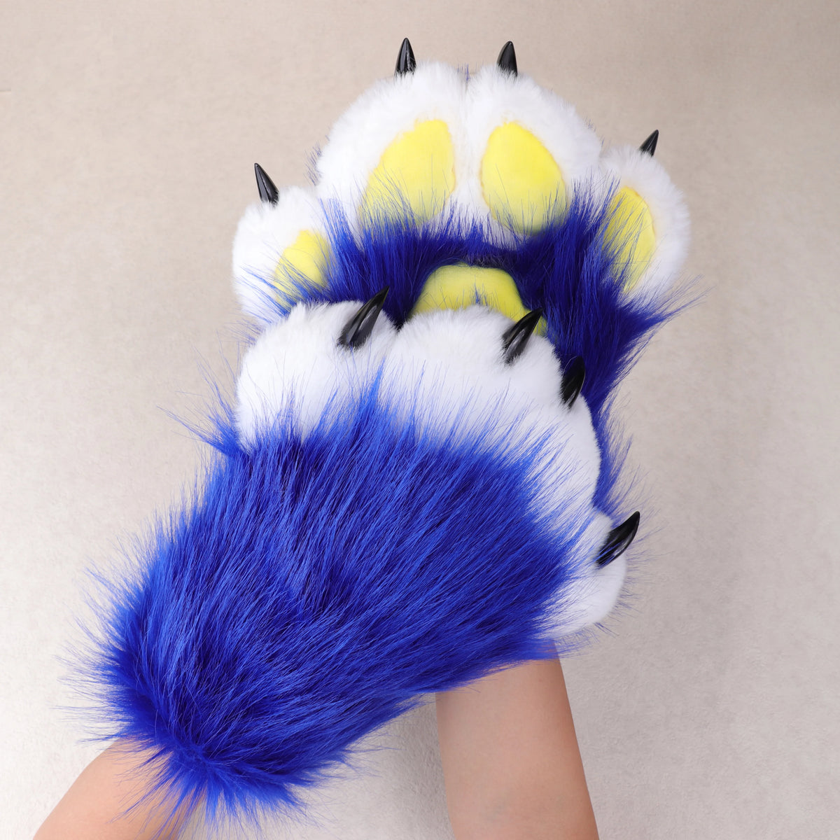 Faux Fur Cat Claw Cosplay Gloves for Animal Costume Parties