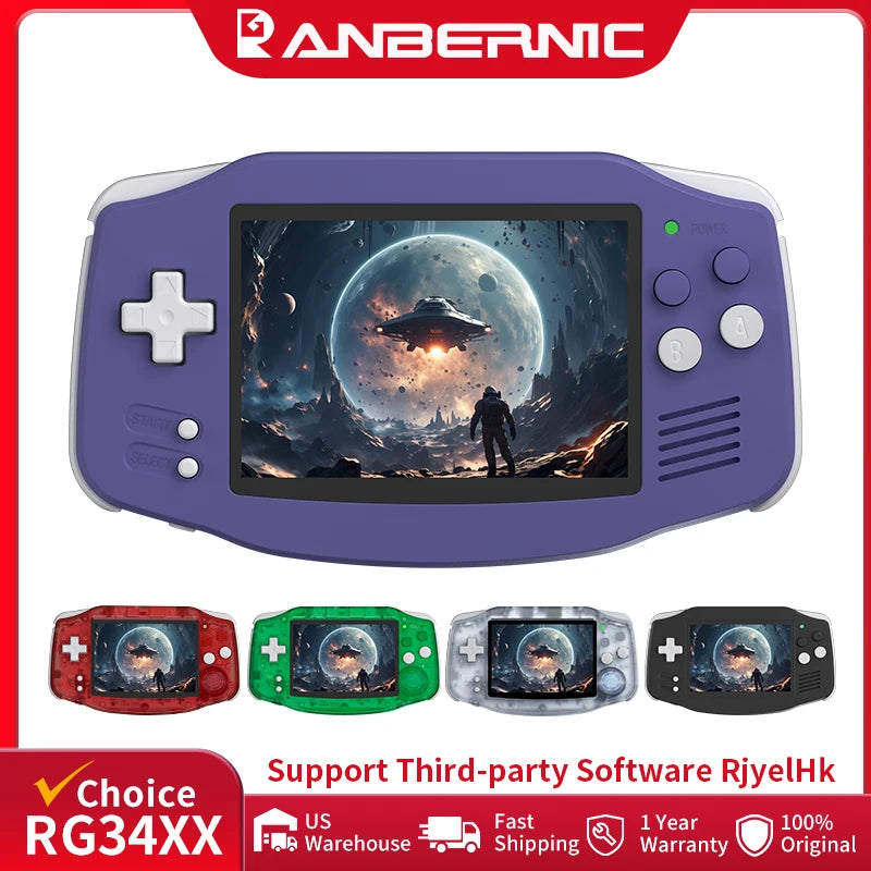 Anbernic Rg34XX Retro Handheld Gaming Console With WiFi Bluetooth