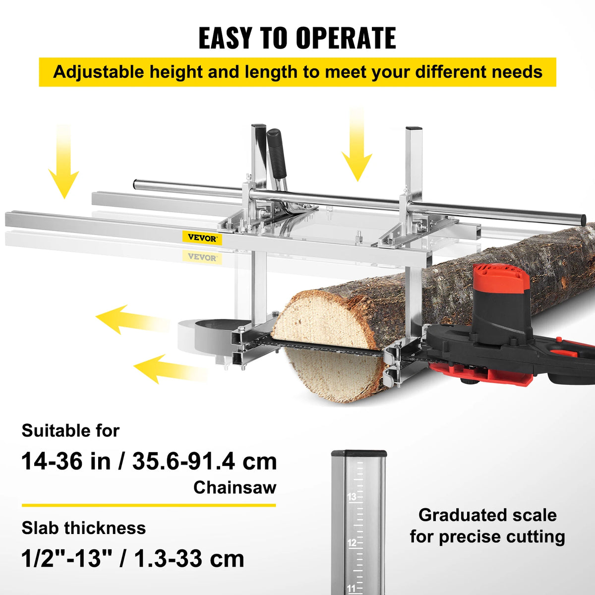 SucceBuy Portable Chainsaw Mill for Lumber Cutting and Wood Planking