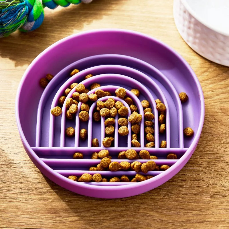 Silicone Slow Feeder Bowl for Pets Promotes Healthy Mealtime
