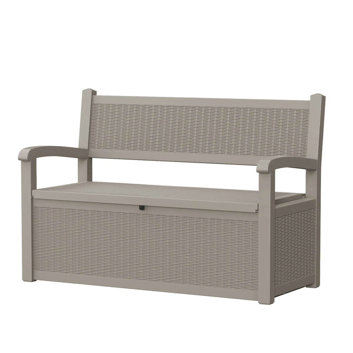 Weather Resistant Outdoor Patio Bench With Built In Storage Compartment