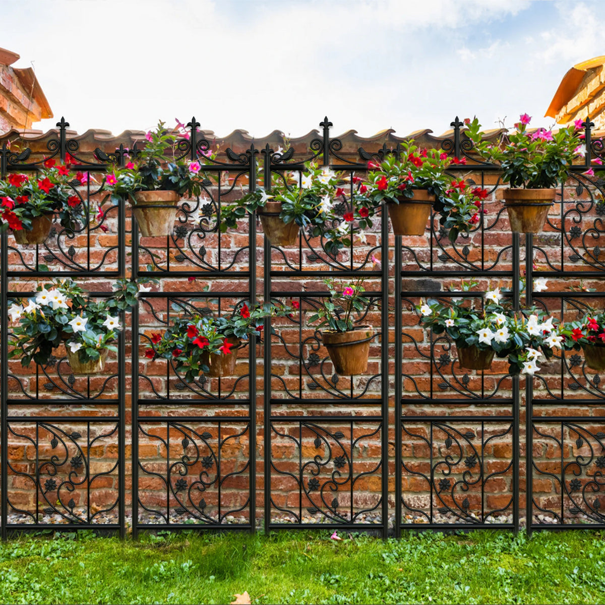 Decorative Metal Garden Trellis Panel for Climbing Plants