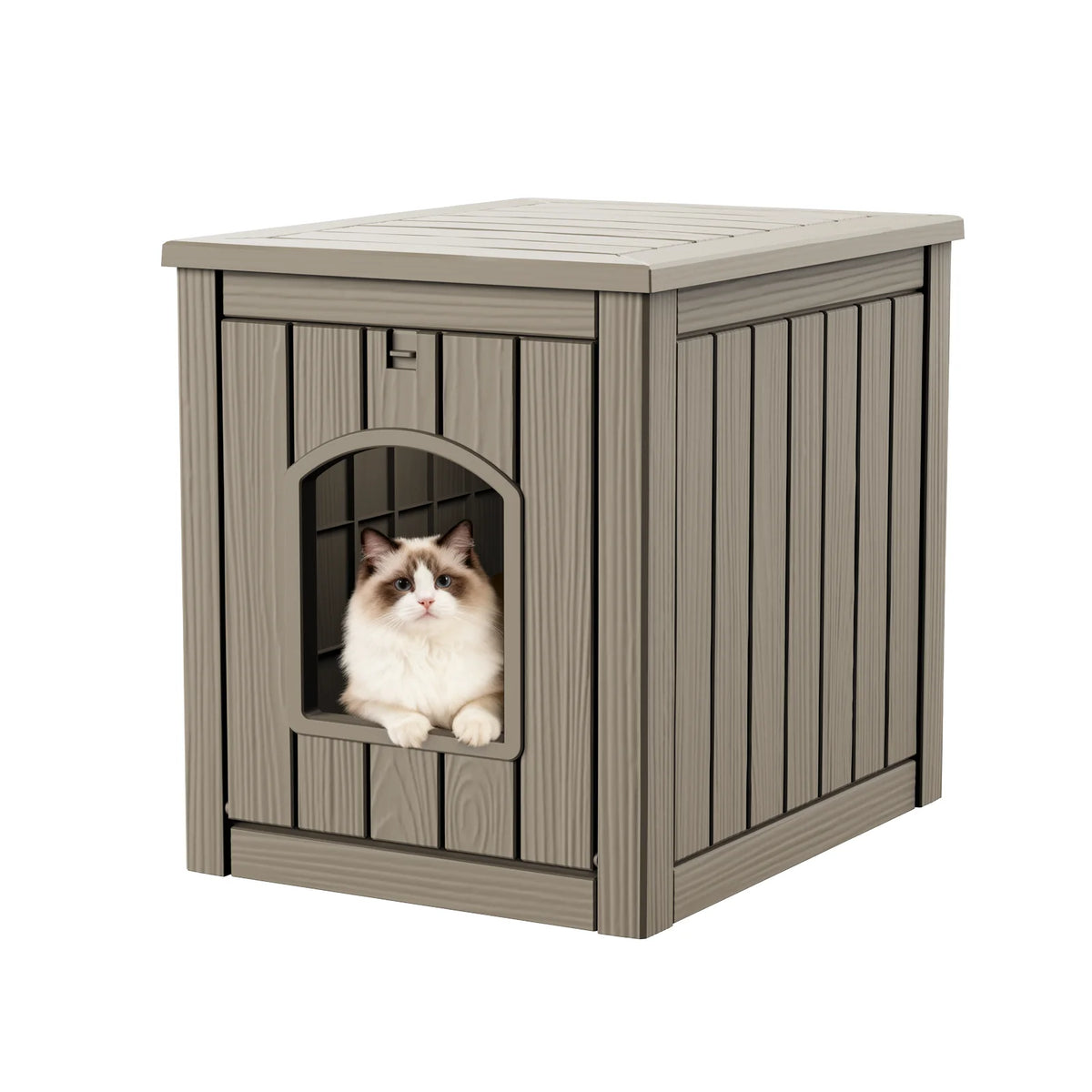 Waterproof Resin Cat House End Table For Indoor Outdoor Pets