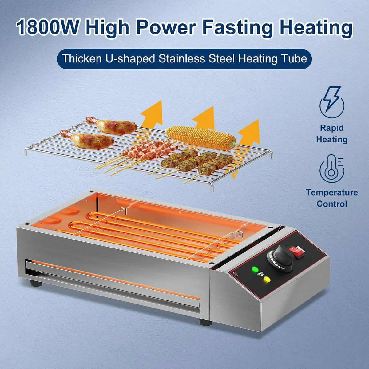 Tacleekii Commercial Electric Grill With Removable Griddle